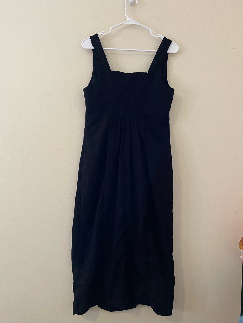Old Navy Black linen blend sleeveless midi Dress - Picture 4 of 8